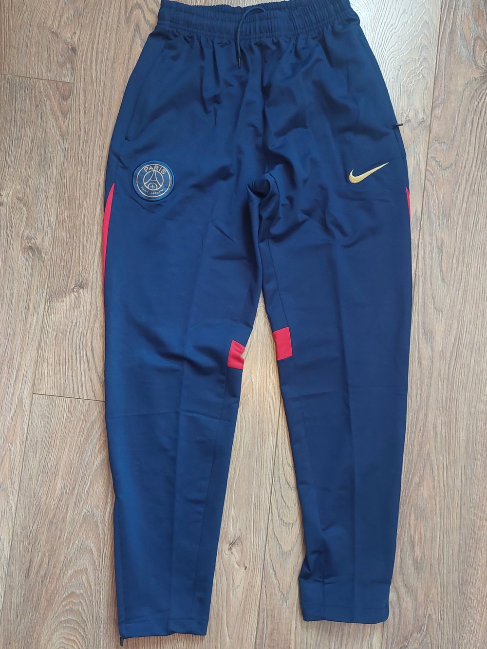 Paris Saint-Germain S Navy Blue Athletic Track Pants Nike Gold Logo Soccer